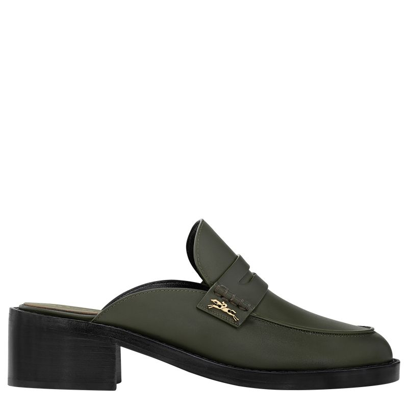 Khaki Longchamp Epure Timeless Women Mules | Ksa-063BVFLZX