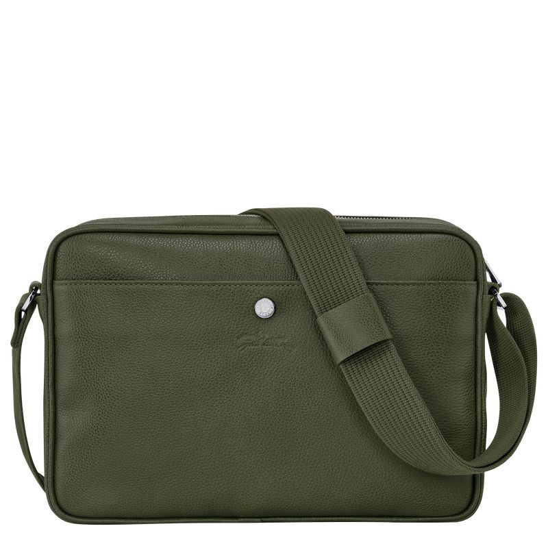Khaki Longchamp Le Foulonné M Camera Men Crossbody Bag | Ksa-309YMUPJG