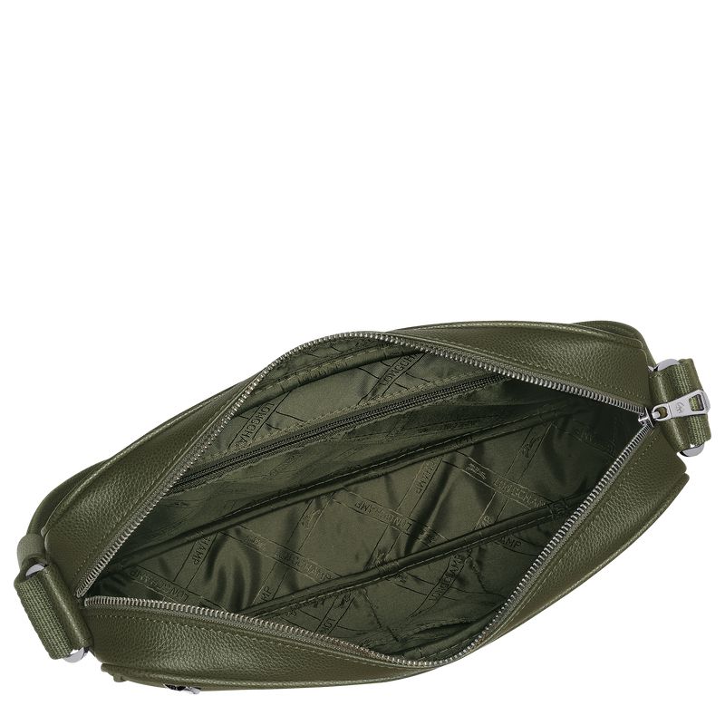 Khaki Longchamp Le Foulonné M Camera Men Crossbody Bag | Ksa-309YMUPJG