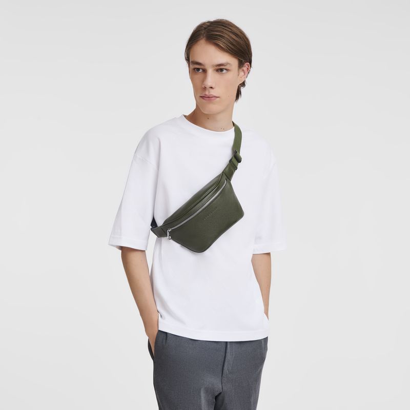 Khaki Longchamp Le Foulonné M Men Belt Bag | Ksa-786IDAFYZ