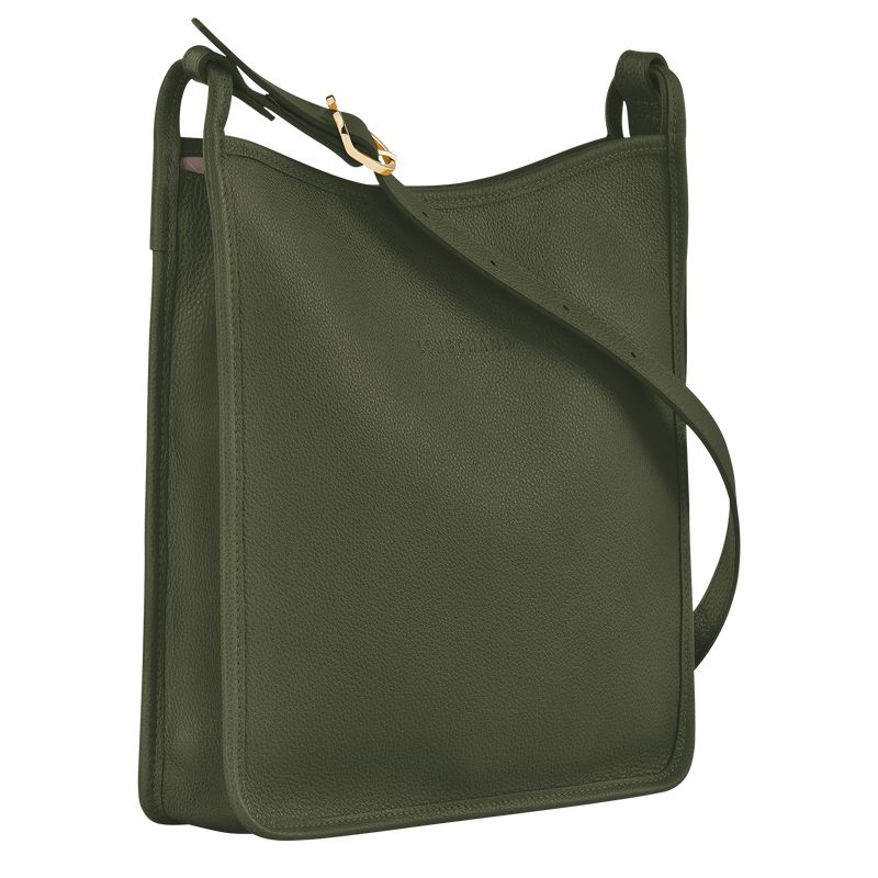 Khaki Longchamp Le Foulonné M Women Crossbody Bag | Ksa-491TXBCIA