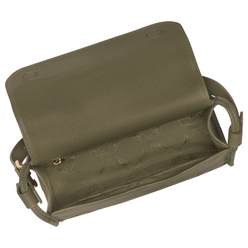 Khaki Longchamp Le Foulonné M Women Crossbody Bag | Ksa-308RXPBTD