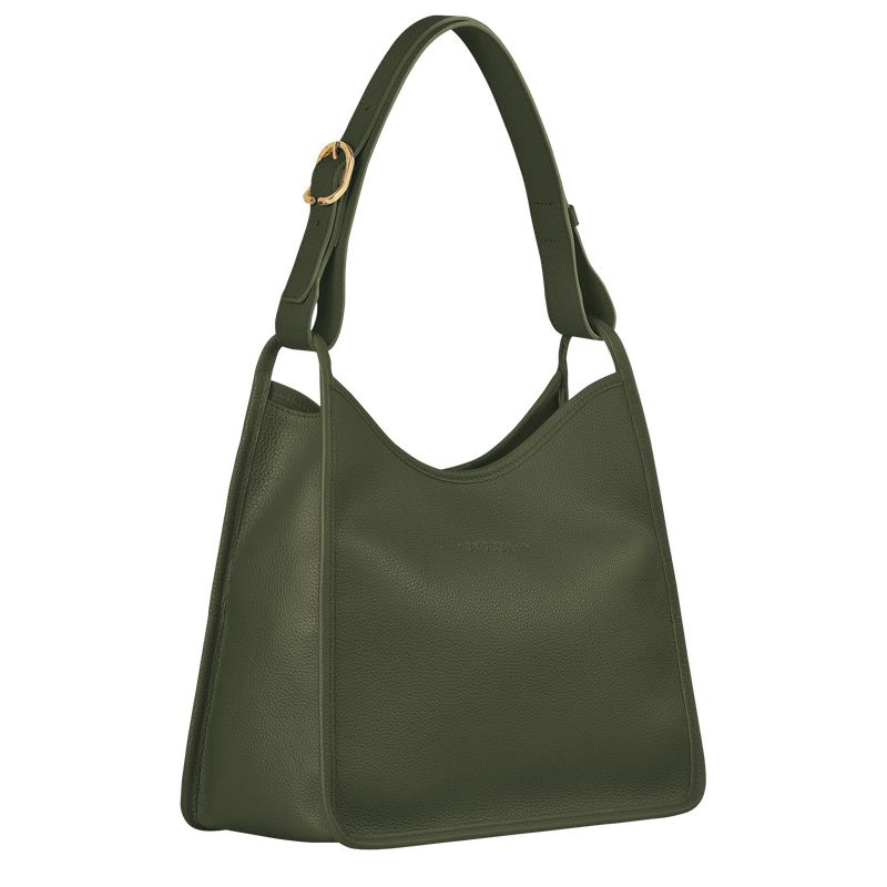 Khaki Longchamp Le Foulonné M Women Hobo Bag | Ksa-314YGMFXK