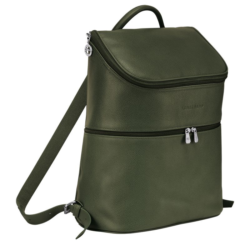 Khaki Longchamp Le Foulonné Men Backpack | Ksa-691CKSRZA