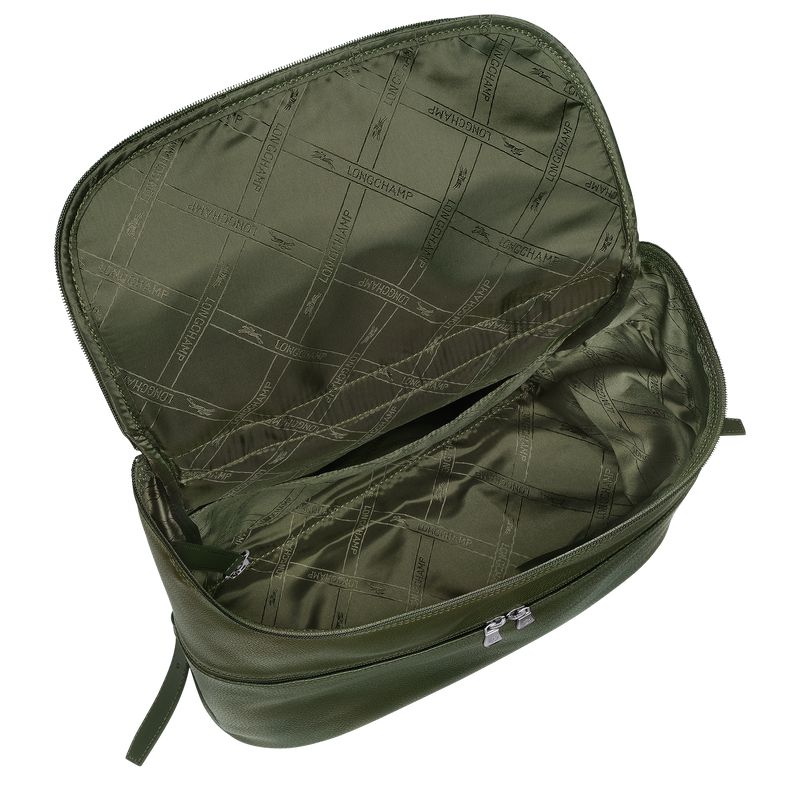 Khaki Longchamp Le Foulonné Men Backpack | Ksa-691CKSRZA