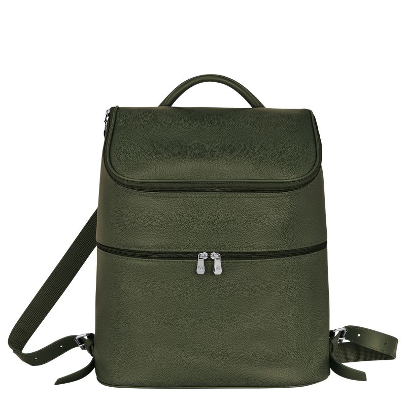 Khaki Longchamp Le Foulonné Men Backpack | Ksa-691CKSRZA