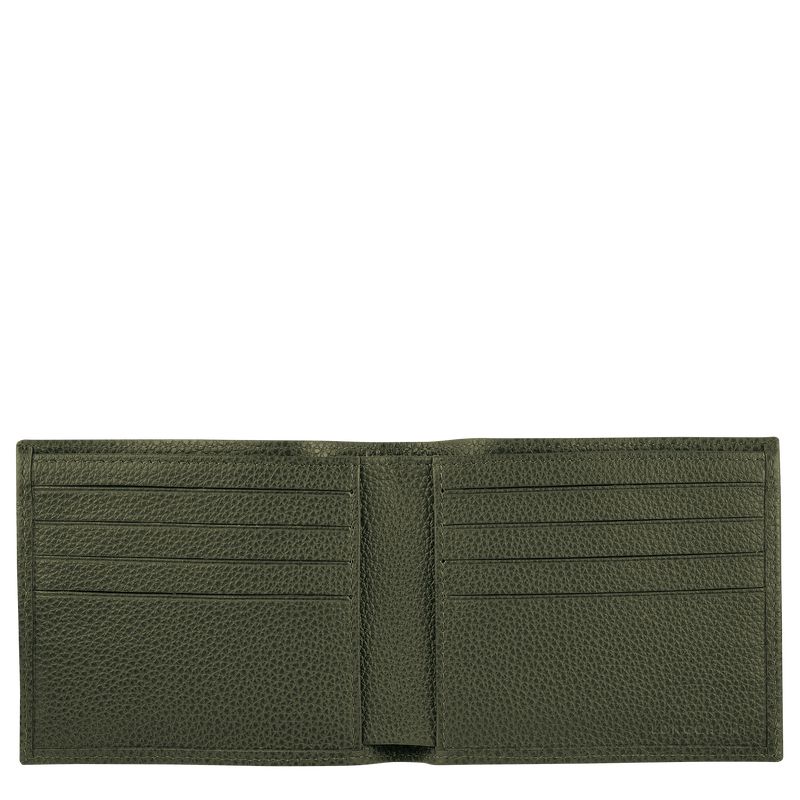 Khaki Longchamp Le Foulonné Men Wallet | Ksa-017MRTIXJ