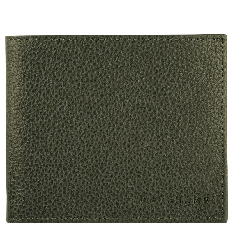 Khaki Longchamp Le Foulonné Men Wallet | Ksa-017MRTIXJ