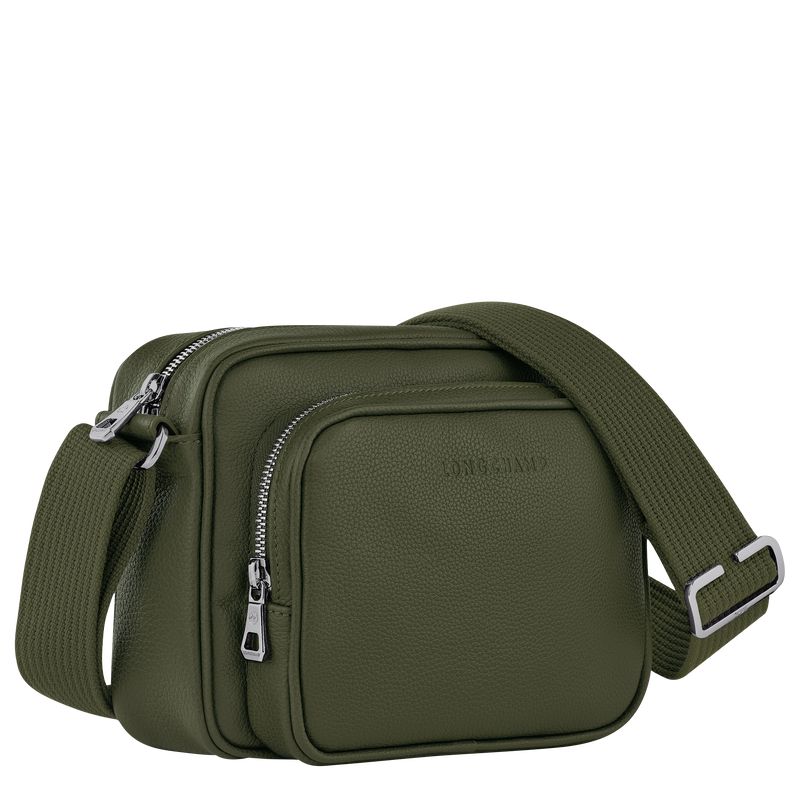 Khaki Longchamp Le Foulonné S Camera Men Crossbody Bag | Ksa-510HIOQXV