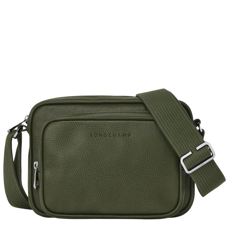 Khaki Longchamp Le Foulonné S Camera Men Crossbody Bag | Ksa-510HIOQXV