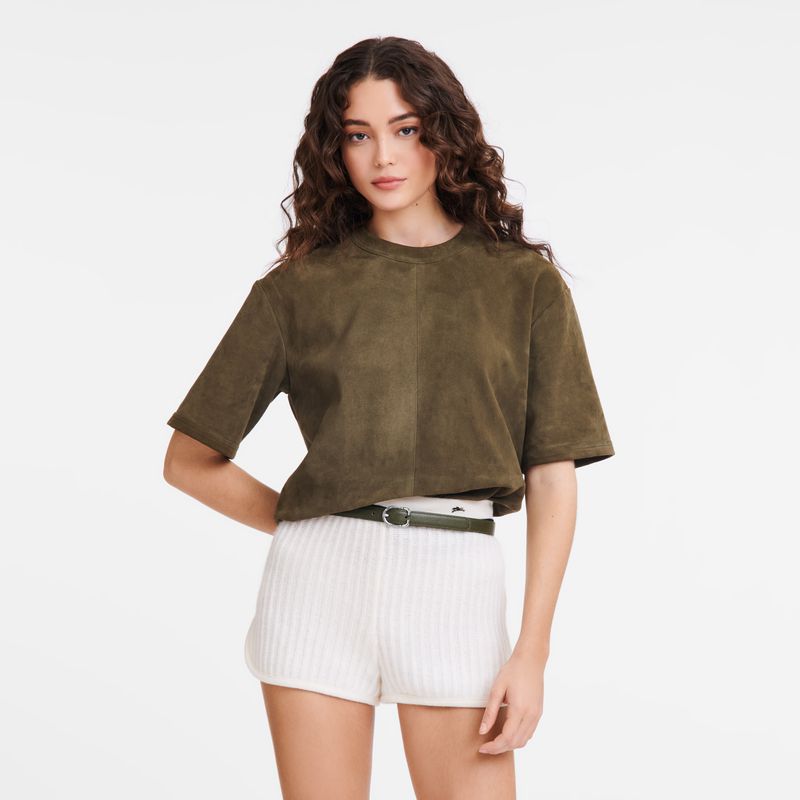 Khaki Longchamp Le Foulonné Women Belt | Ksa-035TKORXI