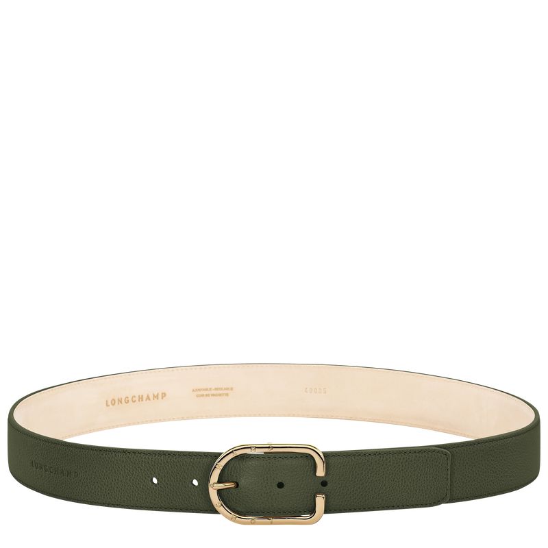 Khaki Longchamp Le Foulonné Women Belt | Ksa-759FVWPZN