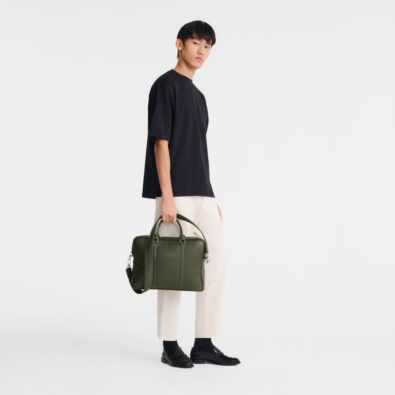 Khaki Longchamp Le Foulonné Xs Men Briefcase | Ksa-185BJUGVF
