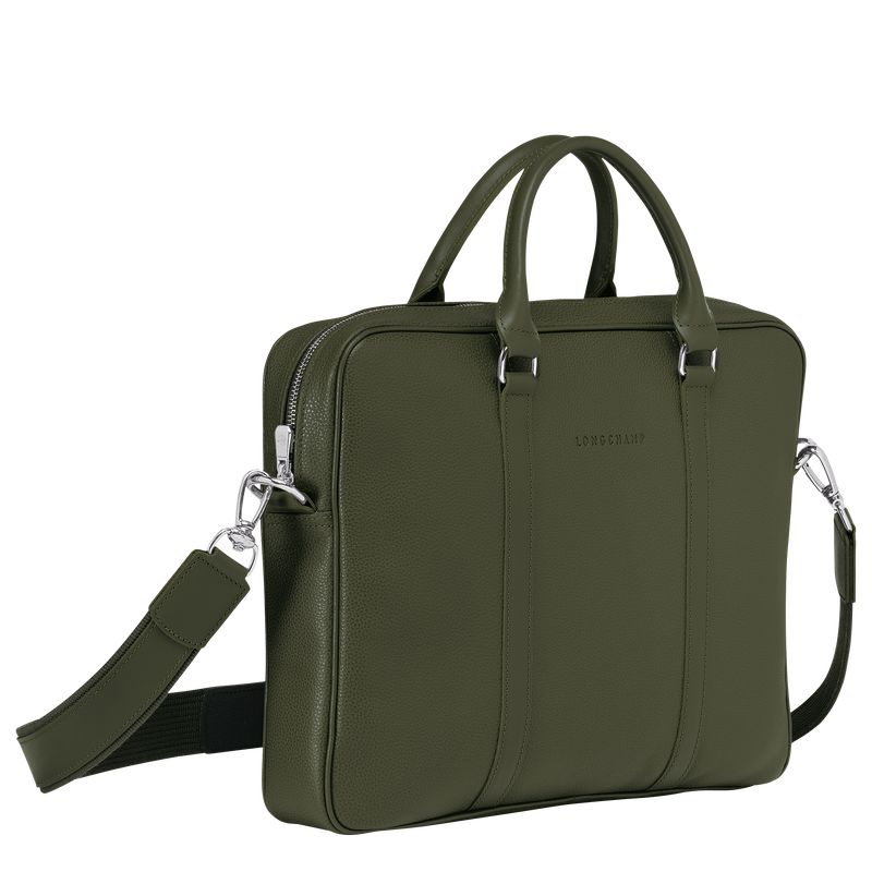 Khaki Longchamp Le Foulonné Xs Men Briefcase | Ksa-185BJUGVF