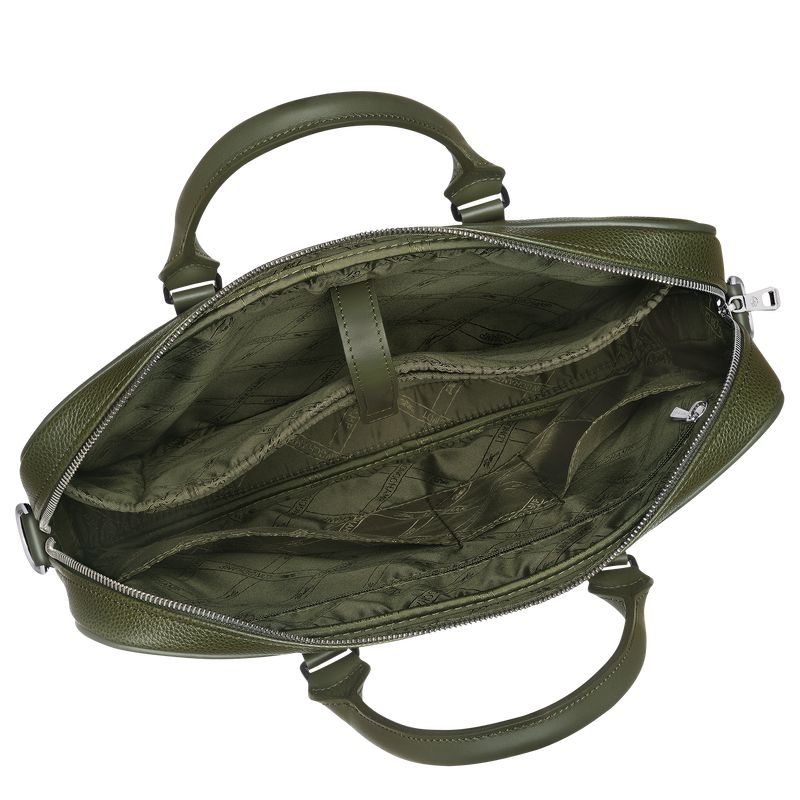 Khaki Longchamp Le Foulonné Xs Men Briefcase | Ksa-185BJUGVF