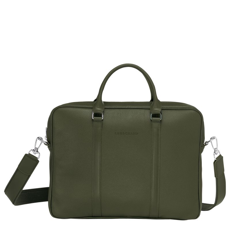 Khaki Longchamp Le Foulonné Xs Men Briefcase | Ksa-185BJUGVF