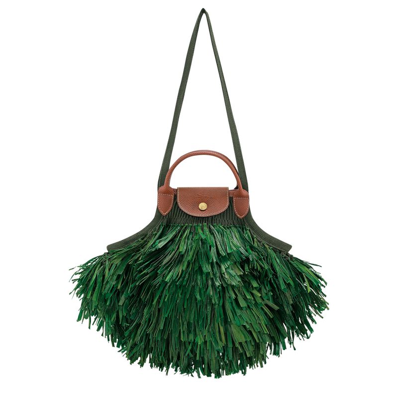 Khaki Longchamp Le Pliage Filet L Women Mesh Bag | Ksa-372SBYNIF