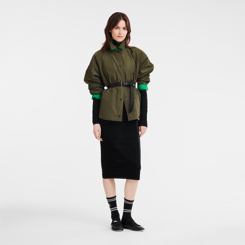 Khaki / Green Longchamp Padded Blouson Women Jacket | Ksa-124SFNMPO