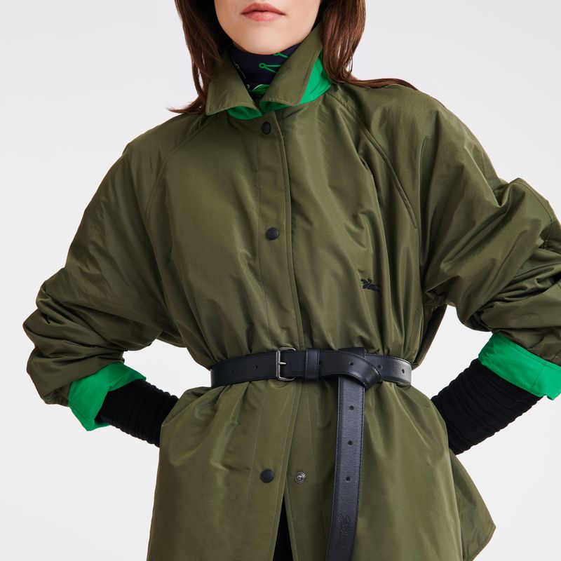 Khaki / Green Longchamp Padded Blouson Women Jacket | Ksa-124SFNMPO