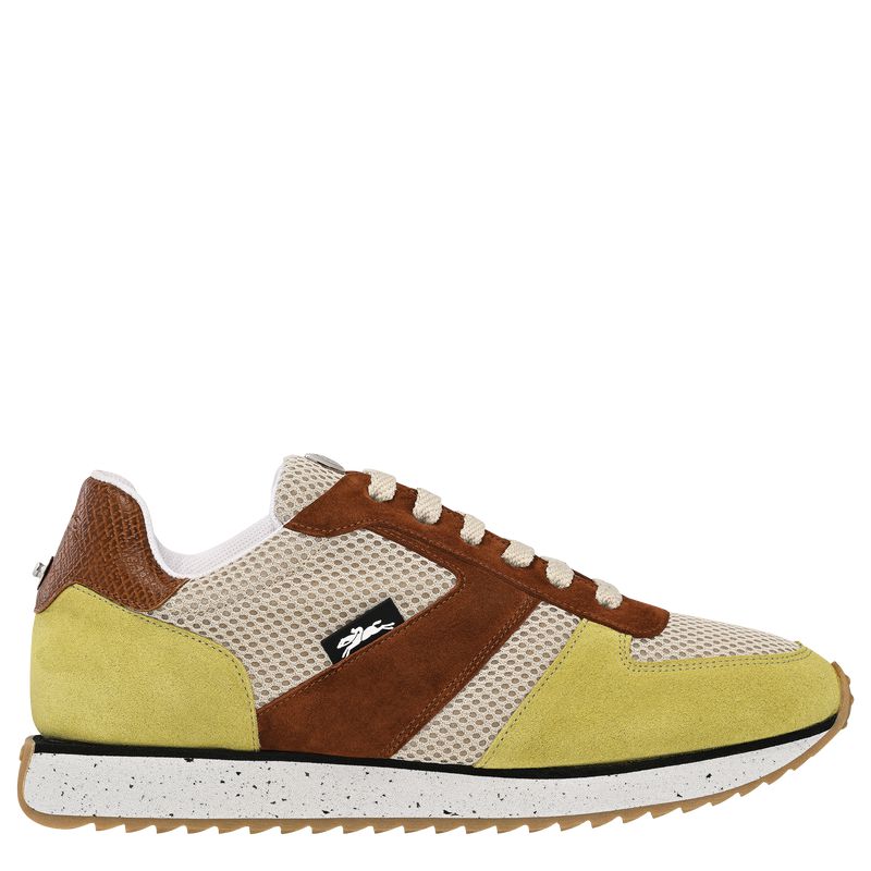 Light Green / Brown Longchamp Le Pliage Green Women Sneakers | Ksa-907XOZFTE
