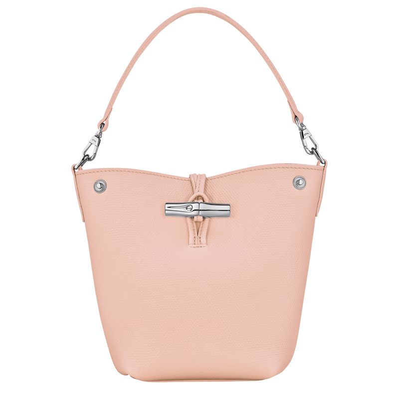 Light Rose Longchamp Le Roseau Xs Women Bucket Bag | Ksa-912ATUFOK