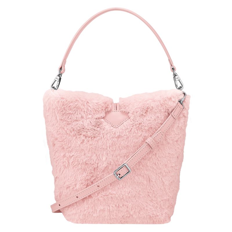 Light Rose Longchamp Le Roseau Xs Women Bucket Bag | Ksa-703VFASZW