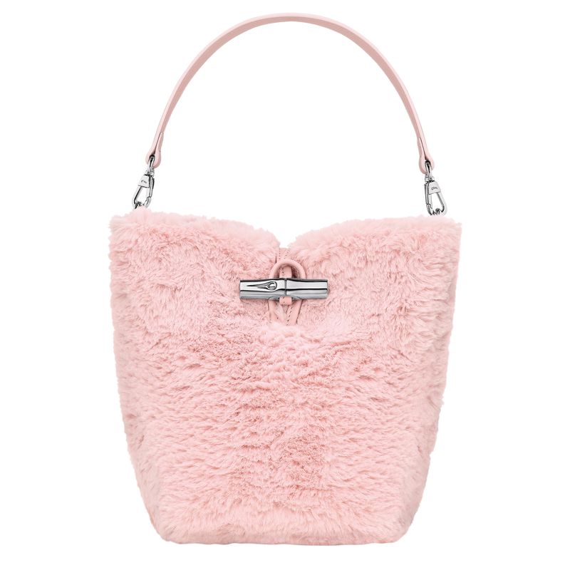 Light Rose Longchamp Le Roseau Xs Women Bucket Bag | Ksa-703VFASZW