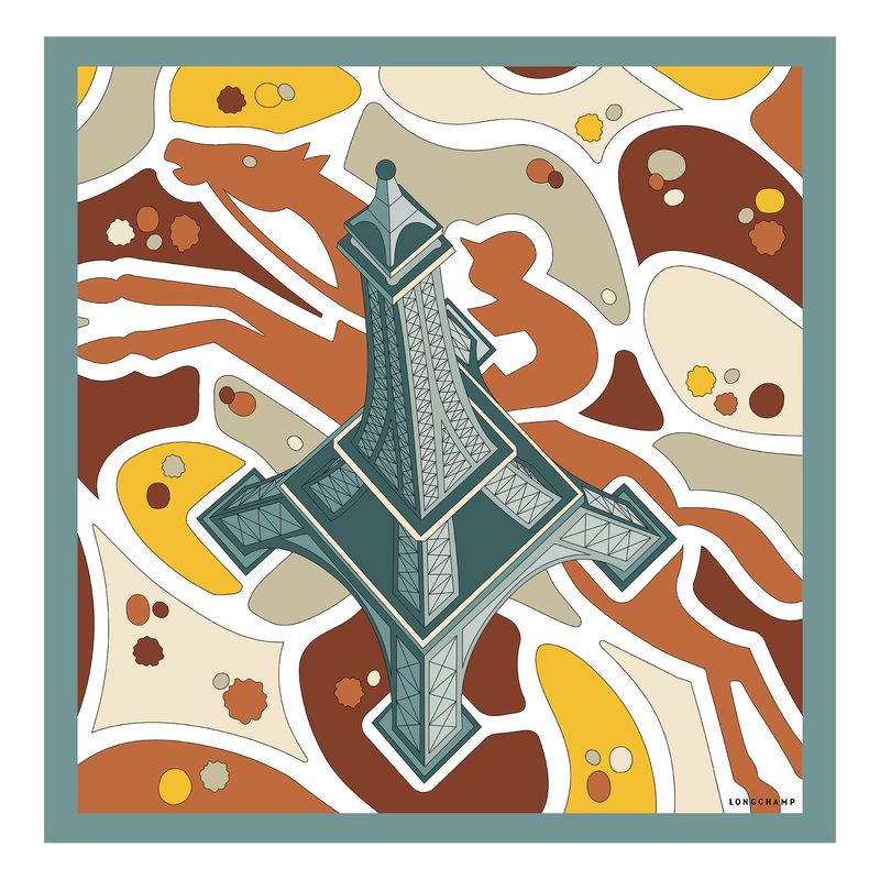 Multicolor Longchamp Equestrian Tower 70 Women Scarf | Ksa-597DYIERX