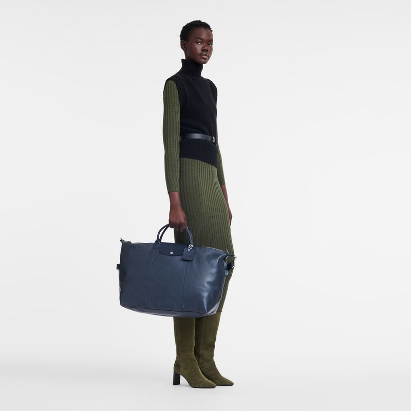 Navy Longchamp Le Foulonné L Women Travel Bag | Ksa-560VLYKQD