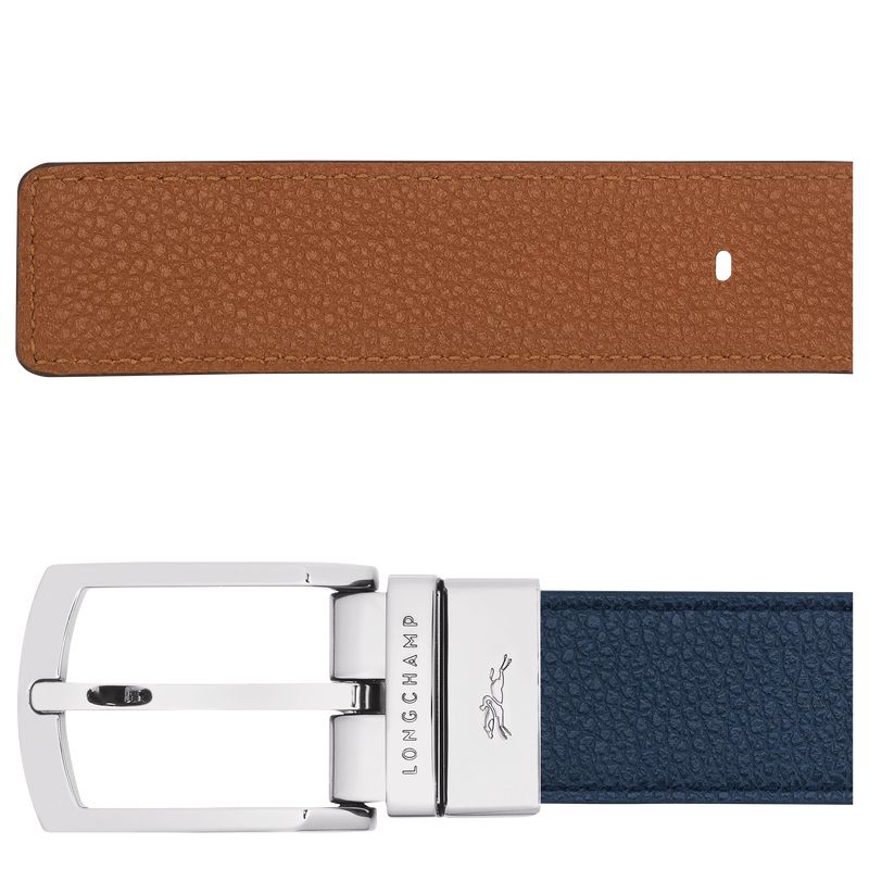 Navy Longchamp Le Foulonné Men Belt | Ksa-294ZHDCWE