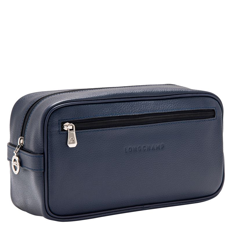Navy Longchamp Le Foulonné Men Toiletry Bags | Ksa-637ZVPYHO
