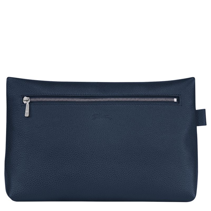 Navy Longchamp Le Foulonné Men Toiletry Bags | Ksa-752HPEBWL