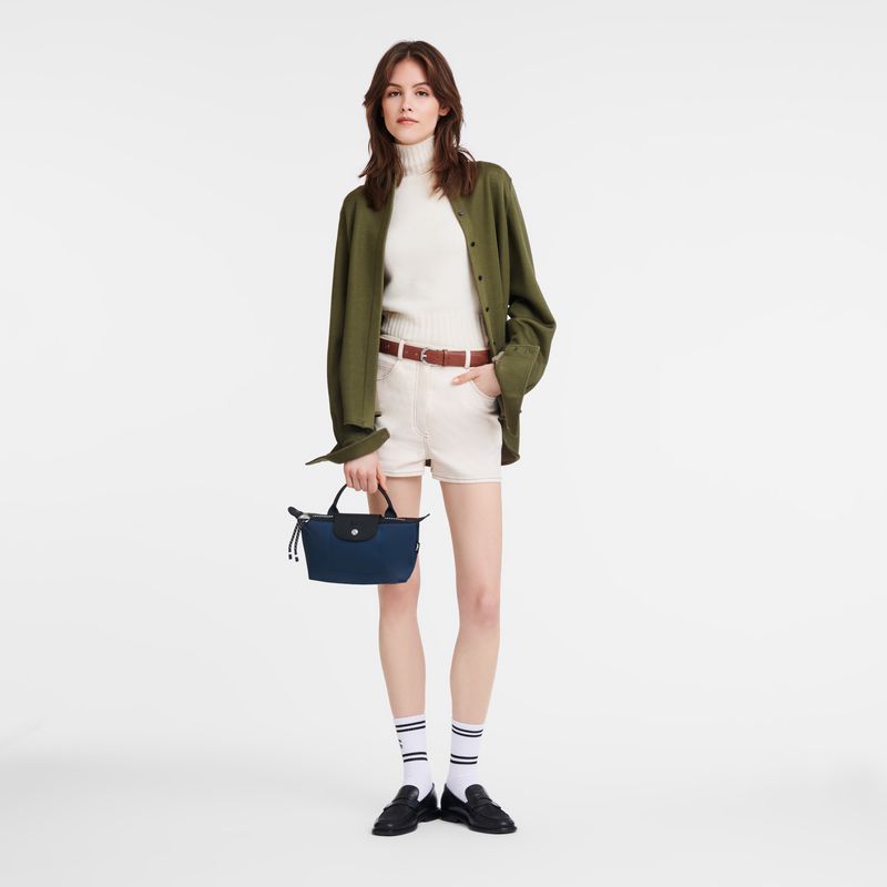 Navy Longchamp Le Pliage Energy Men Pouch | Ksa-510NPOQIR