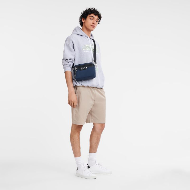 Navy Longchamp Le Pliage Energy S Camera Men Crossbody Bag | Ksa-406NTGCLQ