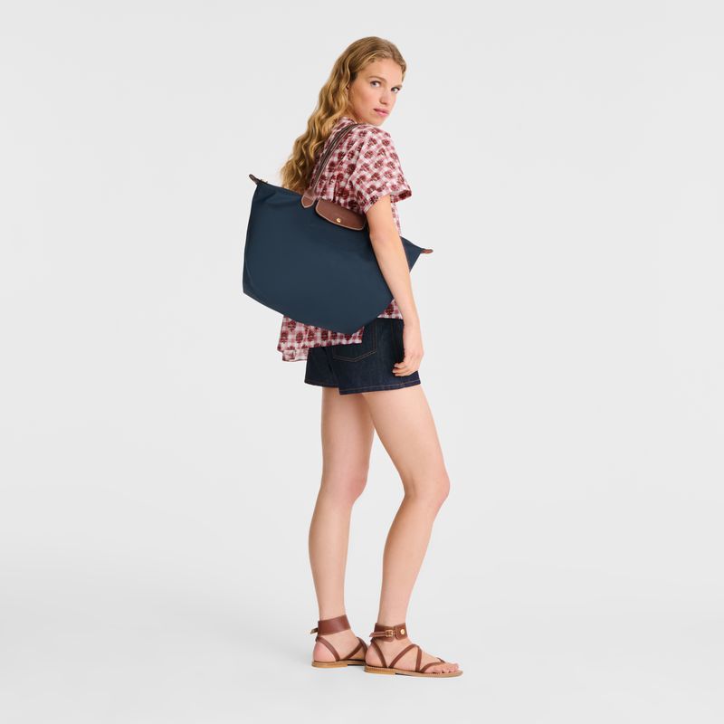 Navy Longchamp Le Pliage Original L Women Tote Bag | Ksa-408SVDPQW