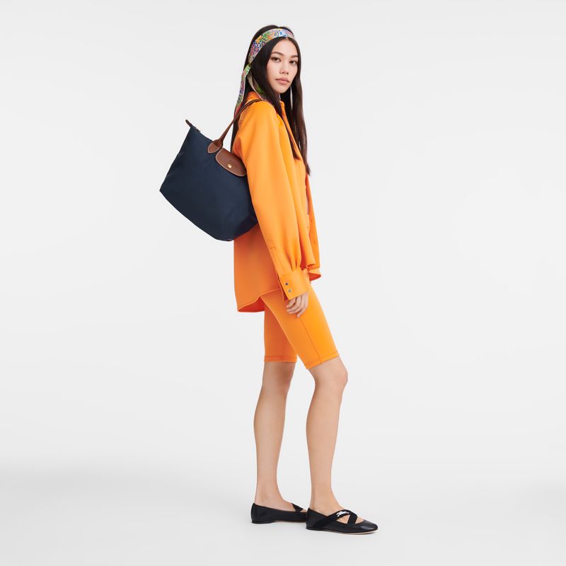 Navy Longchamp Le Pliage Original M Women Tote Bag | Ksa-590IRNYLE