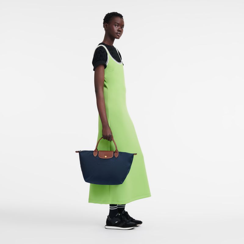Navy Longchamp Le Pliage Original M Women Handbag | Ksa-041KWOULV