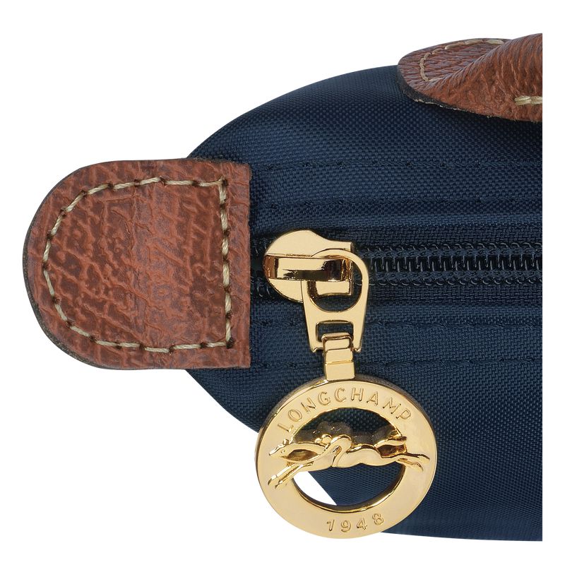 Navy Longchamp Le Pliage Original With Handle Men Pouch | Ksa-305IWSTPF