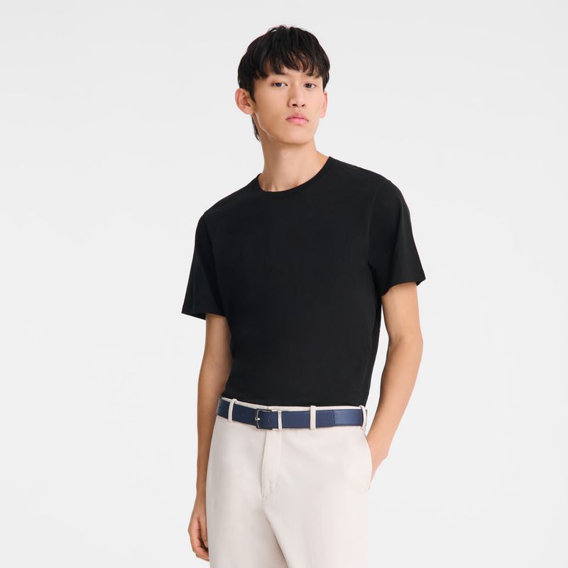 Navy / Black Longchamp Le Foulonné Men Belt | Ksa-679UAGPSZ