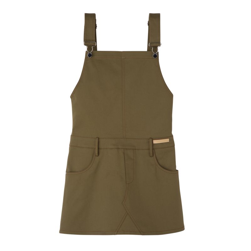 Olive Longchamp Gabardine Women Dress | Ksa-140PWAJZO