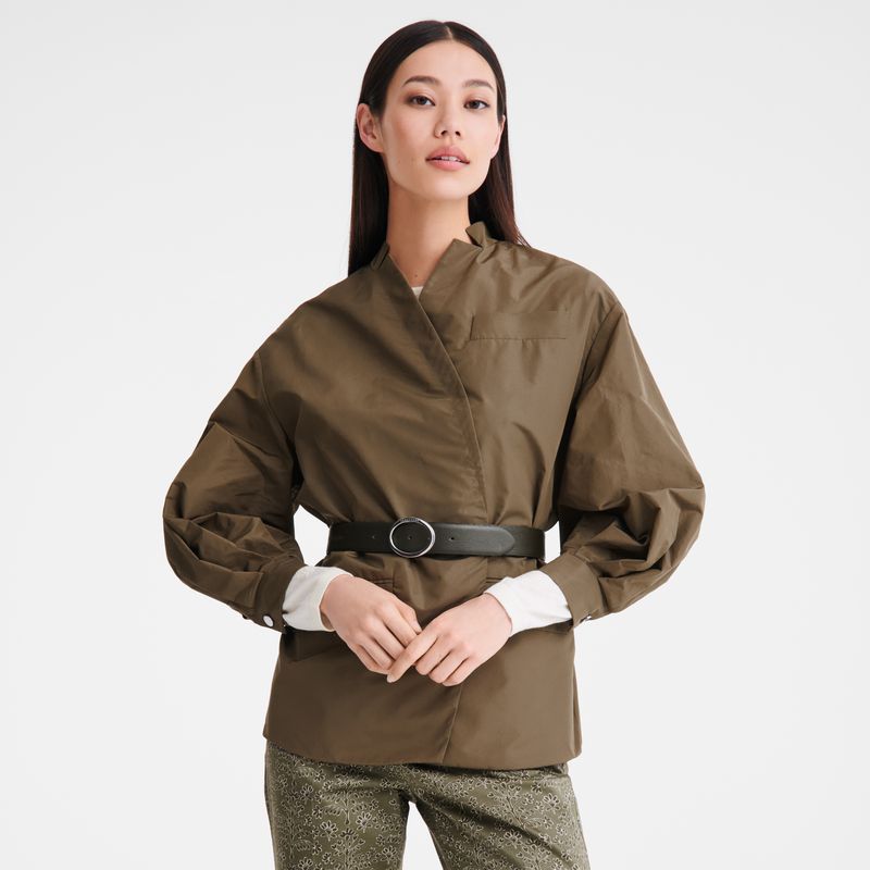 Olive Longchamp Kimono Women Jacket | Ksa-038YJOFGU