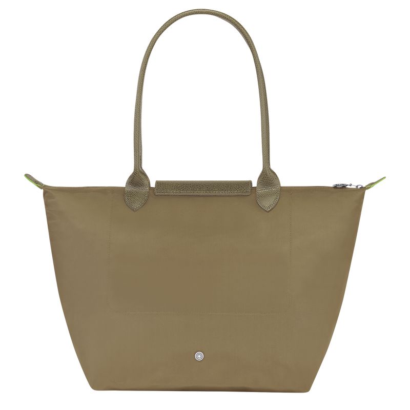 Olive Longchamp Le Pliage Green L Women Tote Bag | Ksa-970UNZTFC