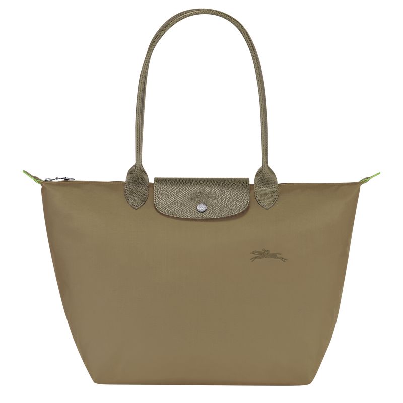 Olive Longchamp Le Pliage Green L Women Tote Bag | Ksa-970UNZTFC