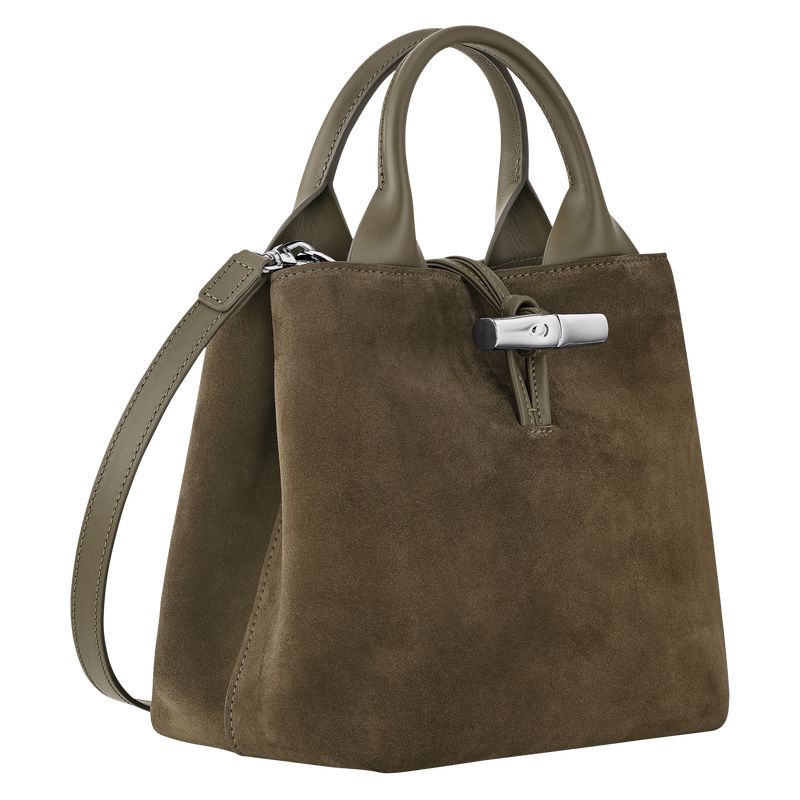 Olive Longchamp Le Roseau S Women Handbag | Ksa-756KXYUJN