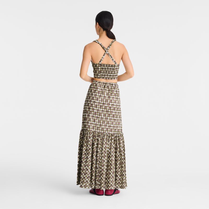 Olive Longchamp Long Women Skirts | Ksa-350YNZPFX