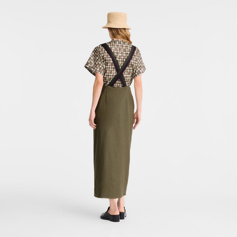 Olive Longchamp Midi Women Skirts | Ksa-168XVAZCU