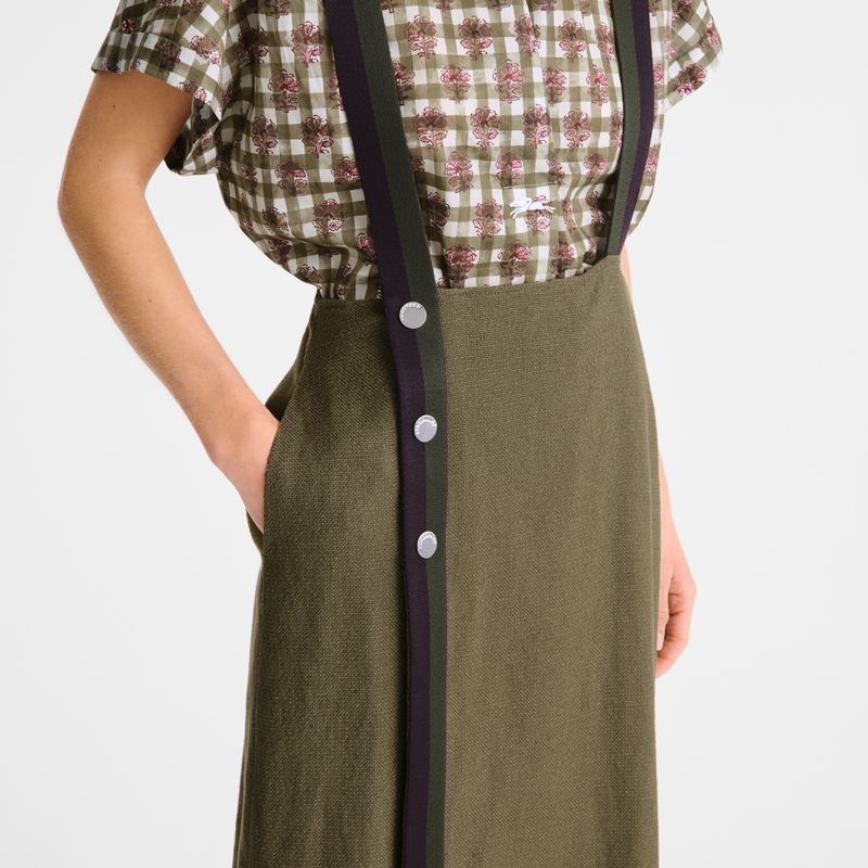 Olive Longchamp Midi Women Skirts | Ksa-168XVAZCU