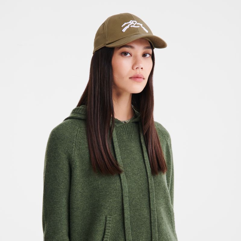 Olive / Multicolor Longchamp Solid Women Cap | Ksa-914ODXYHG