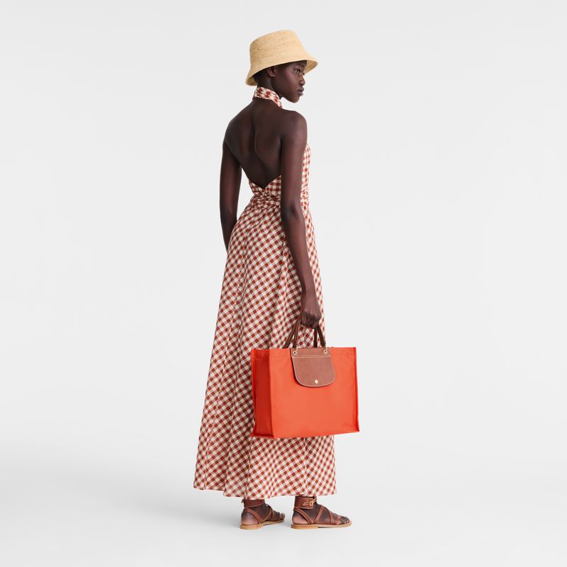 Orange Longchamp Cabas L Women Tote Bag | Ksa-586JEHIGY
