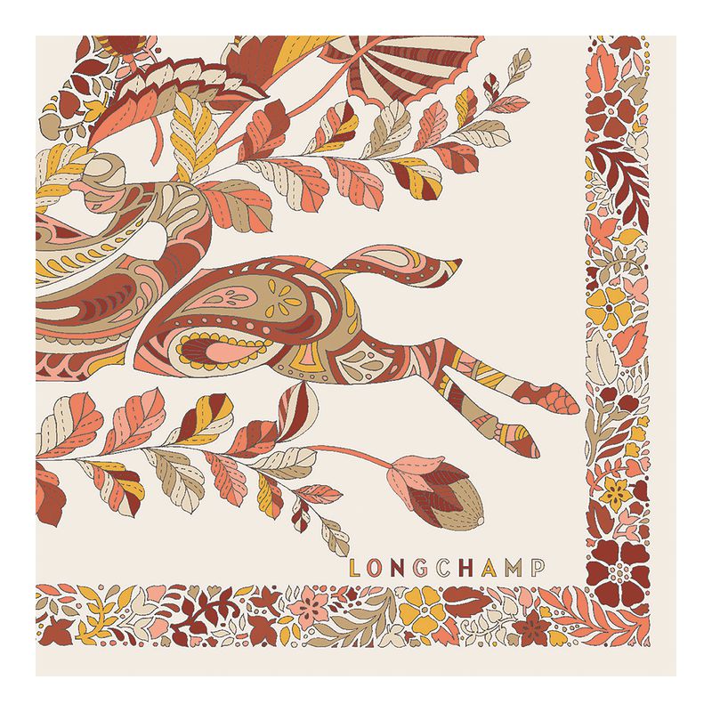 Orange Longchamp Forêt 50 Women Scarf | Ksa-170JFCTSM